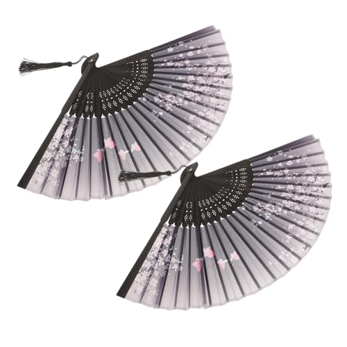 OFFSCH 2 Stück Teiliges Klassischer Faltbarer Chinesischer Handfächer Schwarz Antikes Design Dekorativ für Tanz Party Rave Foto Requisiten und für Familie Freunde Kollegen OFFSCH 2 Stück Teiliges Klassischer Faltbarer Chinesischer Handfächer Schwarz Antikes Design Dekorativ für Tanz Party Rave Foto Requisiten und für Familie Freunde Kollegen von OFFSCH