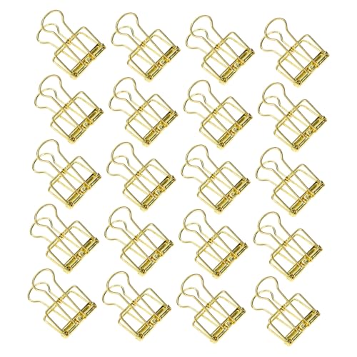 OFFSCH 20 Stück Goldene Metall klemmen mit Hohlraum design Edle Büroklammern aus Edelstahl Praktische Binder Clips für Papier Dokumente Snacks und Kabel Vielseitige Büroartikel für OFFSCH 20 Stück Goldene Metall klemmen mit Hohlraum design Edle Büroklammern aus Edelstahl Praktische Binder Clips für Papier Dokumente Snacks und Kabel Vielseitige Büroartikel für von OFFSCH