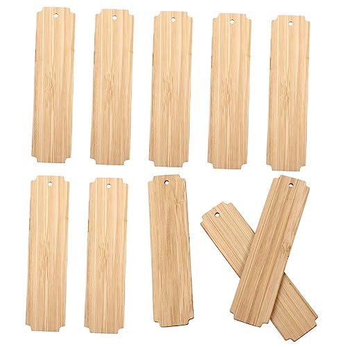 OFFSCH 20 Stück Teiliges Holz Lesezeichen zum Bemalen und Basteln Blanko DIY Craft Bookmarks mit Glatter Oberfläche für Personalisierte Geschenke und Kreative Dekorationen von OFFSCH