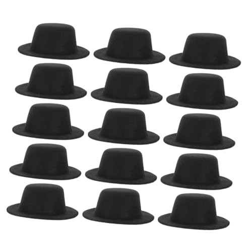 OFFSCH 20 Stück Teiliges Mini Schwarze Hüte für Puppen Bastel-deko DIY Party Weihnachten Schneemann Zubehör Kompakt Langlebig Vielseitig für Handarbeit von OFFSCH