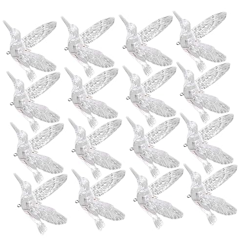 OFFSCH 20 Stück Fliegende Kolibris Aus Acryl Transparente Ornamente Vogeldekor Decke von OFFSCH