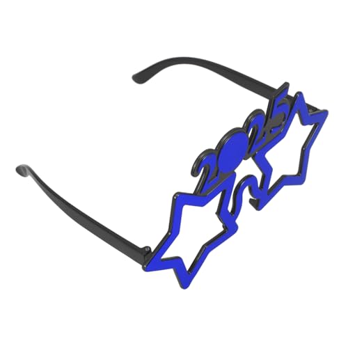OFFSCH 2025 Neujahrs-digitalbrille Trendy Neuheitsbrillen Für Erwachsene Rave-party-brille Hoch Neujahrsbrille Party Lustige Brille Foto Requisiten Auge Perlen Blue Stk von OFFSCH