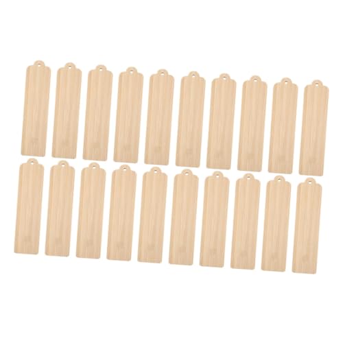 OFFSCH 20Stücke Holz Lesezeichen DIY Bastelset Blanko Lesezeichen aus Hochwertigem Holz für Kreatives Gestalten Verzieren und Personalisieren für Karten und Dekorationen von OFFSCH
