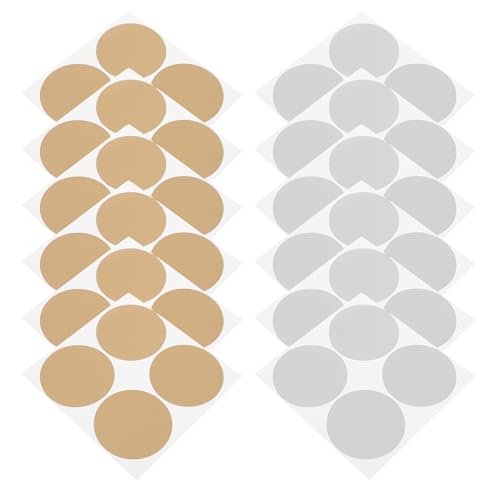 OFFSCH 240 Stück Scratch Off Sticker Rund Selbstklebend Kratzbare Rubbellose in Gold und Silber Widerstandsfähig Vielseitig für DIY Geschäft Party Spiele Gewinnspiele Einfache Anwendung von OFFSCH