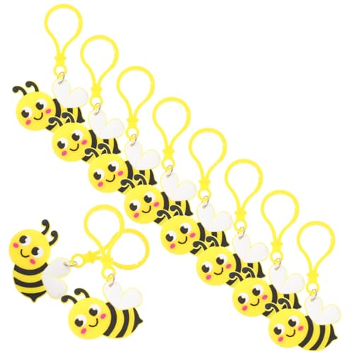 OFFSCH 24St Bienen Schlüsselanhänger Bienen Keychain Anhänger zur Schmuckherstellung kreativer Schlüsselanhänger Briefbienen Geschenke Bienen-Party-Dekorationen Schlüsselhalter Rucksack von OFFSCH
