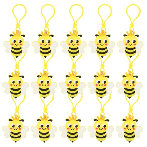 OFFSCH Schlüsselanhänger Für Frauen 24 Stück Bienen-schlüsselanhänger Dekoration Für Tasche Rucksack Einzigartiges Design von OFFSCH