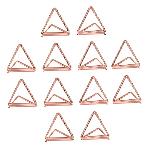 OFFSCH 25 Stück Notizordner Kartenhalter Kartenklammern Foto Tisch Nachrichtenklammern Klemmen Papier Memo Clip Halter Große Klammern Büro Bilder Innenbereich Dreieckshalter von OFFSCH