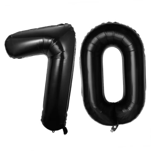 OFFSCH 2st Digitaler Aluminiumfolienballon Luftballons Mit Partynummern Luftballons Mit Schwarzen Buchstaben Zahlenförmiger Ballon Zahlenballons Dekor Geburtstagsparty Liefert Anzahl von OFFSCH
