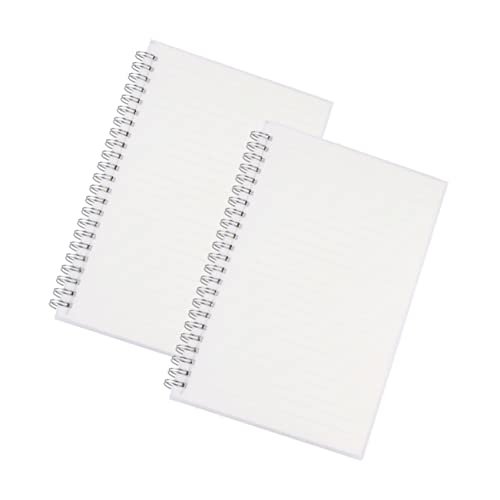 OFFSCH 2stücke Spiral Notizbuch Mit Transparentem Notizblock Mattes Poliertes Notizbuch Minimalistisches Scrapbook Tagebuch Notizblock Für Täglichen Gebrauch von OFFSCH