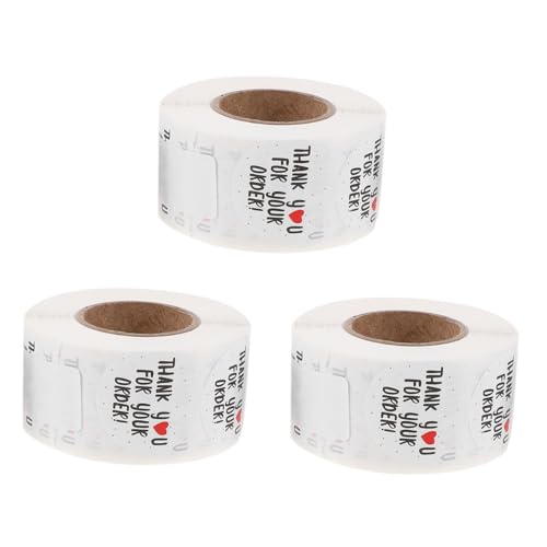 OFFSCH 3 Rollen Dankeschön Aufkleber Aufkleber Für Kleine Unternehmen Geschenkverpackungsetiketten OFFSCH 3 Rollen Dankeschön Aufkleber Aufkleber Für Kleine Unternehmen Geschenkverpackungsetiketten von OFFSCH