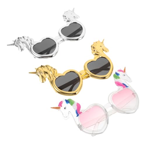 OFFSCH 3 Stück Einhorn Partybrillen in Regenbogenfarben Leichte und Wiederverwendbare Fotorequisiten für Erwachsene Kreative Geburtstags und Hochzeitsdekoration OFFSCH 3 Stück Einhorn Partybrillen in Regenbogenfarben Leichte und Wiederverwendbare Fotorequisiten für Erwachsene Kreative Geburtstags und Hochzeitsdekoration von OFFSCH