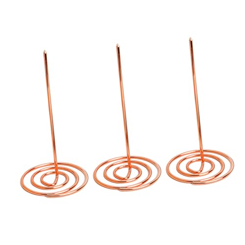 OFFSCH 3 Stück Teiliges Roségold Metall Notizen Organizer für Büro Restaurant Memo Bonhalter Stabiles Korrosionsbeständiges Material Sicherer Spitzenhalter von OFFSCH