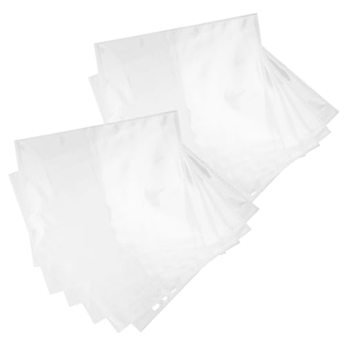 OFFSCH 30 Blatt Teiliges Set Foto Schutzhüllen aus Klarem Material Stabile Seitenlade Fächer mit Vorgestanzten Löchern für Bilder und Postkarten Passend für Ring Binder von OFFSCH