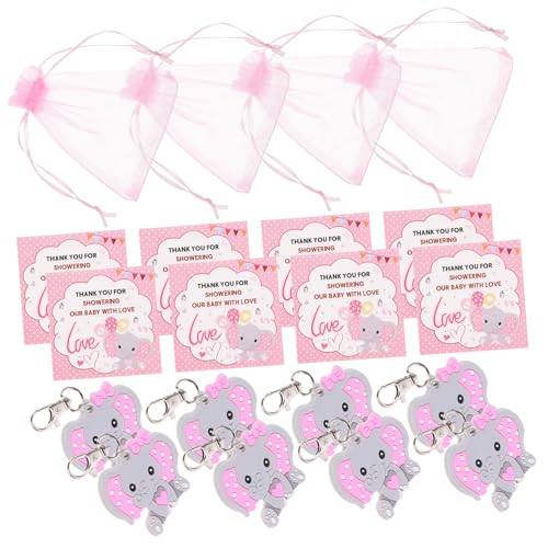 OFFSCH 30 Sätze Elefanten-Schlüsselanhänger Schlüsselbund Cartoon-Tier-Schlüsselanhänger komfetti niedliche Babybesteckset Gegenleistung für die Babyparty Organza OFFSCH 30 Sätze Elefanten-Schlüsselanhänger Schlüsselbund Cartoon-Tier-Schlüsselanhänger komfetti niedliche Babybesteckset Gegenleistung für die Babyparty Organza von OFFSCH