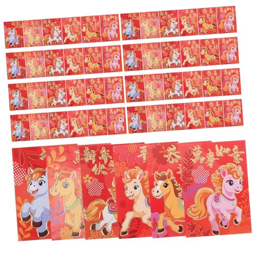 OFFSCH 300 Stk. Kreative rote Umschläge für das Jahr des Pferdes Neujahrsumschläge Frühlingsumschlag glückliche Geldtasche roter chinesischer Umschlag Hong Bao Umschlag Papier OFFSCH 300 Stk. Kreative rote Umschläge für das Jahr des Pferdes Neujahrsumschläge Frühlingsumschlag glückliche Geldtasche roter chinesischer Umschlag Hong Bao Umschlag Papier von OFFSCH