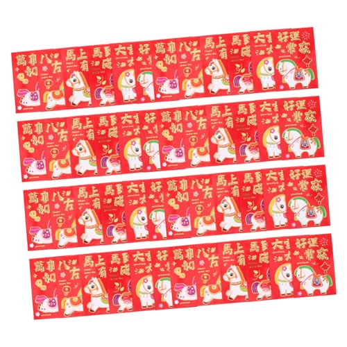 OFFSCH 300 Stück Rote Umschläge Jahr Des Pferdes Kreative Glücksumschläge für Chinesisches Neujahr Frühlingsfest Dekorationen Reißfest Stilvolle Muster Großpackung OFFSCH 300 Stück Rote Umschläge Jahr Des Pferdes Kreative Glücksumschläge für Chinesisches Neujahr Frühlingsfest Dekorationen Reißfest Stilvolle Muster Großpackung von OFFSCH