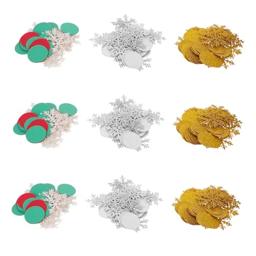 OFFSCH 300 Stück Teiliges Weihnachts Schneeflocken Konfetti Rundes Glitzer Papierstreu Funkelnde Tischdeko für Festliche Winterpartys Vielseitiges Partyzubehör in Rot Grün Gold und Silber OFFSCH 300 Stück Teiliges Weihnachts Schneeflocken Konfetti Rundes Glitzer Papierstreu Funkelnde Tischdeko für Festliche Winterpartys Vielseitiges Partyzubehör in Rot Grün Gold und Silber von OFFSCH