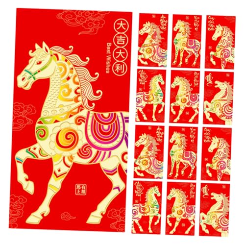 OFFSCH 36 Stück Rote Umschläge Pferdejahr Chinesische Neujahr Geldumschläge Großes Fassungsvermögen Traditionelle Hong Bao Lai See Für Frühlingsfest Hochzeit Geburtstag Feier OFFSCH 36 Stück Rote Umschläge Pferdejahr Chinesische Neujahr Geldumschläge Großes Fassungsvermögen Traditionelle Hong Bao Lai See Für Frühlingsfest Hochzeit Geburtstag Feier von OFFSCH