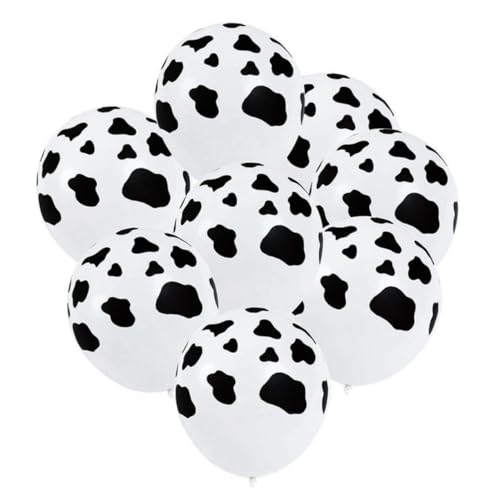 OFFSCH 36 Stück Schwarze und weiße Kuhballons Festivalballons Partyballons Latexballons Geburtstag Luftballons von OFFSCH