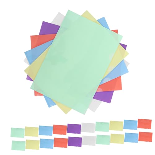 OFFSCH 36 Teiliges Ordnerset Transparente Ordnerhüllen Papierordner Mit Taschen Ordnermappen Ordnertaschen Taschenhüllen Büro Aktenordner Papiertaschen Ablageprodukte Kunststoff von OFFSCH