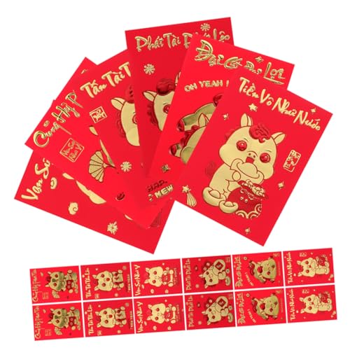 OFFSCH 360 Stück Rote Umschläge Jahr Des Pferdes Vietnamesische Geldumschlag-taschen mit Vietnamesischem Text für Frühlingsfest Feierlichkeiten und Lunar Year Geschenkumschläge von OFFSCH