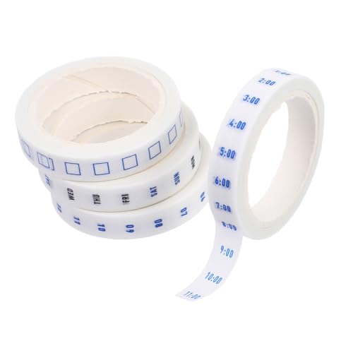 OFFSCH 4 Rollen Zeit Und Papierklebeband Scrapbook Zubehör Journal Klebeband Datumsaufkleber Für Planer Planer Zubehör Scrapbooking Zubehör Dekoratives Klebeband Washi Klebeband von OFFSCH