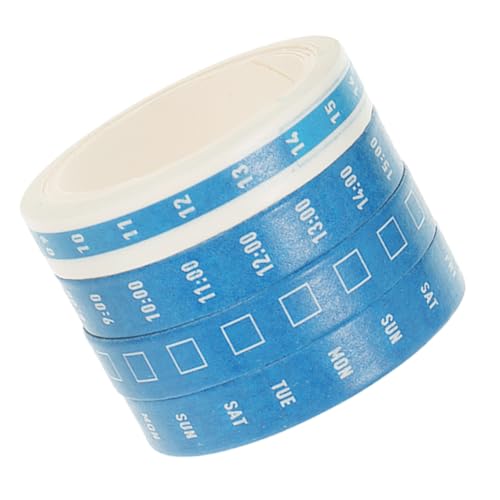 OFFSCH 4 Rollen Zeit Und Papierklebeband Tagebuch Journaling Dekoratives Klebeband Zum Basteln Tägliches Scrapbook DIY Büroprodukt Wochenplan Klebeband Washi Klebeband OFFSCH 4 Rollen Zeit Und Papierklebeband Tagebuch Journaling Dekoratives Klebeband Zum Basteln Tägliches Scrapbook DIY Büroprodukt Wochenplan Klebeband Washi Klebeband von OFFSCH