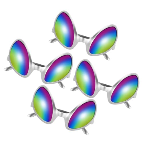 OFFSCH 4 Stück Lustige Brille Halloween-brille Alien-sonnenbrille Für Erwachsene Außerirdische Brille Cosplay Alien-kostüm Außerirdisches Brillenzubehör Alien-brillen-requisiten Plastik von OFFSCH