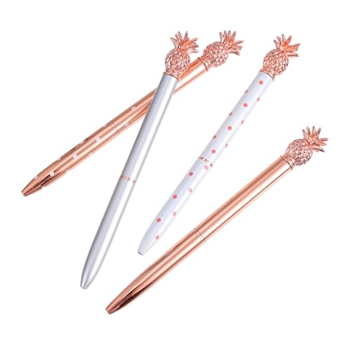 OFFSCH 4 Stück Teiliges Metall Kugelschreiber mit Ananas Design Leicht und Tragbar Fließende für Geschmeidiges Schreiben als Unterschrifts und Schülerstift für Freunde und Familie OFFSCH 4 Stück Teiliges Metall Kugelschreiber mit Ananas Design Leicht und Tragbar Fließende für Geschmeidiges Schreiben als Unterschrifts und Schülerstift für Freunde und Familie von OFFSCH