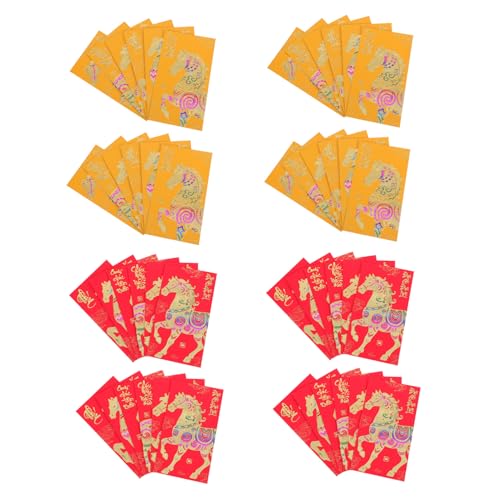 OFFSCH 48 Stück Teiliges Vietnamesische Neujahrs-hongbao Rotes Pferde-motiv Geldumschläge Traditionelle Lunar Year Envelopes für Frühlingsfest Geburtstage Tet Feierlichkeiten von OFFSCH