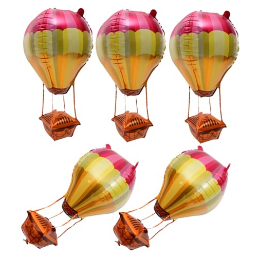 OFFSCH 5 Stück Aluminiumfolie Heißluftballon Luftballons Bunte Partydekoration für Geburtstag Fest Feier Kinderzimmer Dekoration OFFSCH 5 Stück Aluminiumfolie Heißluftballon Luftballons Bunte Partydekoration für Geburtstag Fest Feier Kinderzimmer Dekoration von OFFSCH