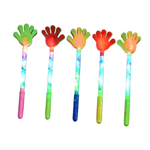 OFFSCH 5 Stück Leuchtende Palm Pat Party Supplies Klöppel Für Kinderspielzeug Krachmacher Klöppel Party Hand Festliche Palmen Fünffinger Kinderspielzeug Kunststoff von OFFSCH