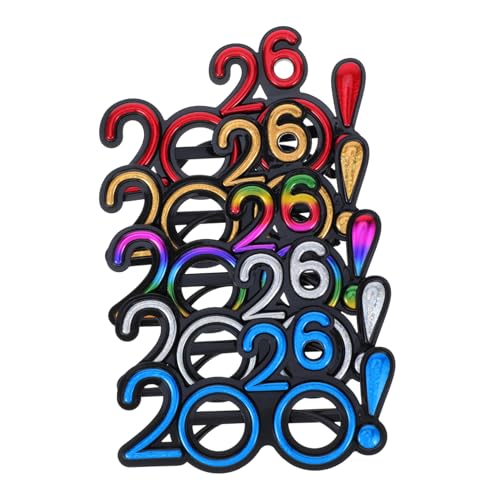 OFFSCH 5 Stück Teiliges Zahlenbrillen Bunte Leichte Partybrillen für Silvester und Neujahrsfeier Fotofreundliches Accessoire für Unvergessliche und Festlichen Look OFFSCH 5 Stück Teiliges Zahlenbrillen Bunte Leichte Partybrillen für Silvester und Neujahrsfeier Fotofreundliches Accessoire für Unvergessliche und Festlichen Look von OFFSCH