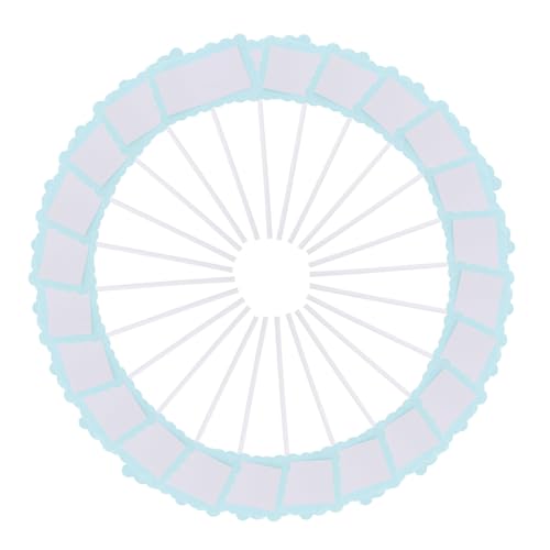 OFFSCH 50 Stück Cake Topper aus Lebensmittelechtem PP Blanko Dekorative Zahnstocher Vielseitige Buffet Flags für Hochzeit Geburtstag Party Dekoration Blau für Große Feiern von OFFSCH