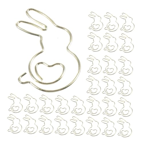 OFFSCH 50 Stück Goldene Hasen Büroklammern aus Metall Kleine Stabile Papierklammern für Notizbücher Dokumentenorganisation Lesezeichen und Bastelarbeiten im Büro und Schule OFFSCH 50 Stück Goldene Hasen Büroklammern aus Metall Kleine Stabile Papierklammern für Notizbücher Dokumentenorganisation Lesezeichen und Bastelarbeiten im Büro und Schule von OFFSCH