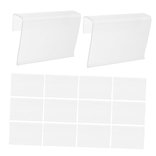 OFFSCH 50 Stück PVC Etikettenhalter für Drahtregal Transparente Wiederverwendbare Preisschild Clips Robuste Kunststoff Halter für Supermarkt Einzelhandel Lager Einfache Anbringung und von OFFSCH