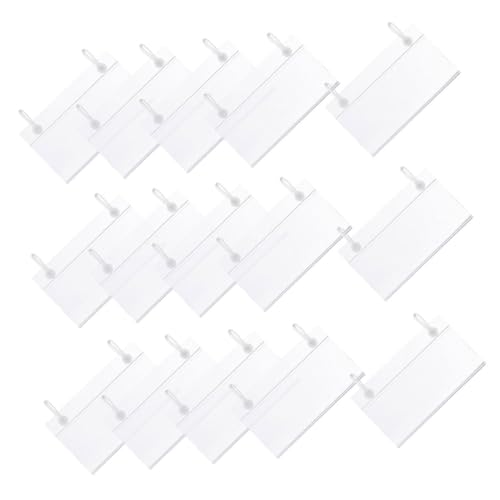 OFFSCH 50 Stück Preisschild Clips Kunststoff Korb Etiketten Clips Schilderhalter Mit Klemme Bäckerei Etikettenhalter Kunststoff Laden Tickethalter von OFFSCH