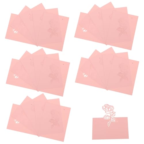 OFFSCH 50 Stück Rosa Platzkarten mit Rosenmuster Filigrane Namenskarten für Hochzeitstische Vielseitig Einsetzbar für Empfang Party Indoor und Outdoor Feiern Romantische Tischdekoration OFFSCH 50 Stück Rosa Platzkarten mit Rosenmuster Filigrane Namenskarten für Hochzeitstische Vielseitig Einsetzbar für Empfang Party Indoor und Outdoor Feiern Romantische Tischdekoration von OFFSCH