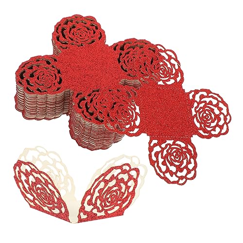 OFFSCH 50 Stück Schokoladentablett essbare Pappbecher Schnapsbecher Zubehör für Schokoriegel hochzeitsdekoration pralinenverpackung Bonbon-Pappbecher Schokoladenpapiereinlagen rot OFFSCH 50 Stück Schokoladentablett essbare Pappbecher Schnapsbecher Zubehör für Schokoriegel hochzeitsdekoration pralinenverpackung Bonbon-Pappbecher Schokoladenpapiereinlagen rot von OFFSCH