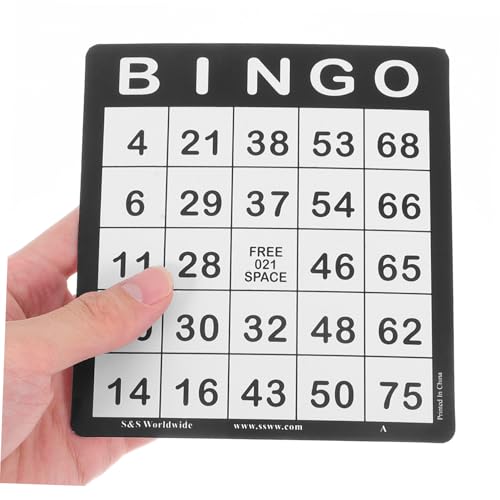 OFFSCH 50 Stück Teiliges Bingo Spielkarten mit Zahlen für Familienspiele Fördert Eltern Junge Mädchen Interaktion für Karneval Partys Reisen und Spielerisches Lernen von Zahlen und von OFFSCH