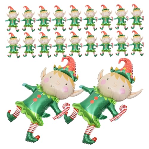 OFFSCH 50 Stück Weihnachtsballons Folienballons Partydeko Luftballons Für Dekoration Aluminiumfolie Formballons Für Weihnachten von OFFSCH