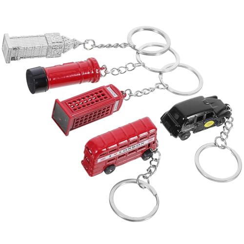 OFFSCH 5-teiliges London-bus-modell-schlüsselanhänger-set Aus Metall England-souvenir Schlüsselring Briefkasten Telefon Taxi Britische Sehenswürdigkeiten Für Sammler OFFSCH 5-teiliges London-bus-modell-schlüsselanhänger-set Aus Metall England-souvenir Schlüsselring Briefkasten Telefon Taxi Britische Sehenswürdigkeiten Für Sammler von OFFSCH