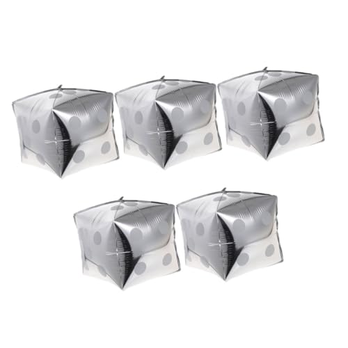 OFFSCH Würfel-luftballons Aus Aluminiumfolie Folienballons in Würfelform Für Themendekorationen 55 9 Cm 5er-pack von OFFSCH