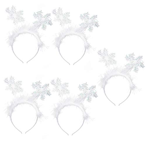 OFFSCH 5st Weihnachts-schneeflocke-stirnband Weihnachtskopfschmuck Weihnachtsfeiertags-stirnbänder Zwerge Weihnachten Vintage Led-halloween-laterne Weihnachtsfrauen Kopfschmuck Weiß Stoff OFFSCH 5st Weihnachts-schneeflocke-stirnband Weihnachtskopfschmuck Weihnachtsfeiertags-stirnbänder Zwerge Weihnachten Vintage Led-halloween-laterne Weihnachtsfrauen Kopfschmuck Weiß Stoff von OFFSCH