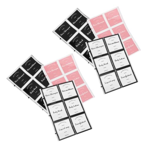 OFFSCH 6 Blätter Wasserdichte Badezimmeretiketten Shampoo Conditioner Lotion Aufkleber für Seifenspender Flaschen und Reisebehälter Abziehbar für Einfache Organisation und Vielseitige OFFSCH 6 Blätter Wasserdichte Badezimmeretiketten Shampoo Conditioner Lotion Aufkleber für Seifenspender Flaschen und Reisebehälter Abziehbar für Einfache Organisation und Vielseitige von OFFSCH