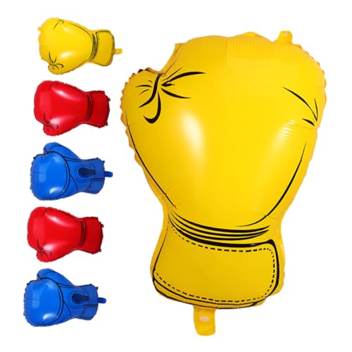 OFFSCH 6 Stück Boxhandschuhe-folienballons: Party-dekorationen Zum Thema Boxen – Bunte Folienballon-dekoration – Dekoration Für Wrestling-geburtstagsfeiern OFFSCH 6 Stück Boxhandschuhe-folienballons: Party-dekorationen Zum Thema Boxen – Bunte Folienballon-dekoration – Dekoration Für Wrestling-geburtstagsfeiern von OFFSCH