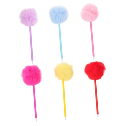 OFFSCH 6 Stück Kreative Pom Pom Kugelschreiber Bunte Flauschige Schreibstifte für Schule Frauen Weicher Griff für Büro und Zuhause OFFSCH 6 Stück Kreative Pom Pom Kugelschreiber Bunte Flauschige Schreibstifte für Schule Frauen Weicher Griff für Büro und Zuhause von OFFSCH