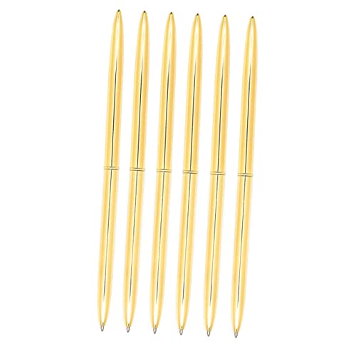 OFFSCH 6 Stück Teiliges Doppelkopf Metall Kugelschreiber Gold mit Blauem Tintenroller Leicht Langlebig Stilvoll für Schule Büro und Persönliche Nutzung OFFSCH 6 Stück Teiliges Doppelkopf Metall Kugelschreiber Gold mit Blauem Tintenroller Leicht Langlebig Stilvoll für Schule Büro und Persönliche Nutzung von OFFSCH