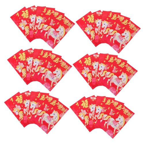 OFFSCH 60 Stück Chinesische Neujahrs Glückumschläge Jahr Des Pferdes Rote Umschläge mit Festlichem Cartoon Design Große Kapazität Langlebiges Material für Frühlingsfest Hochzeit OFFSCH 60 Stück Chinesische Neujahrs Glückumschläge Jahr Des Pferdes Rote Umschläge mit Festlichem Cartoon Design Große Kapazität Langlebiges Material für Frühlingsfest Hochzeit von OFFSCH