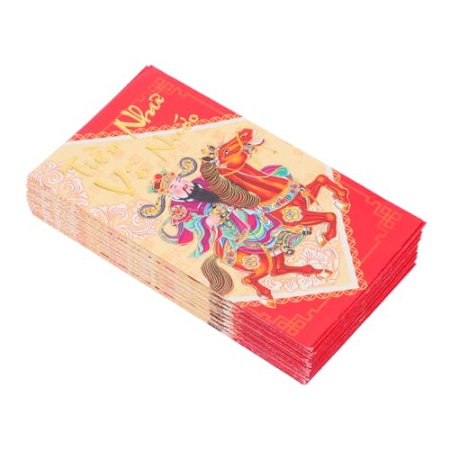 OFFSCH 60 Stück Geldumschläge Pferdejahr Rote Umschläge Lunar Year Hong Bao Umschläge für Chinesisches Frühlingsfest mit Vietnamesischen und Chinesischen Kulturmotiven von OFFSCH